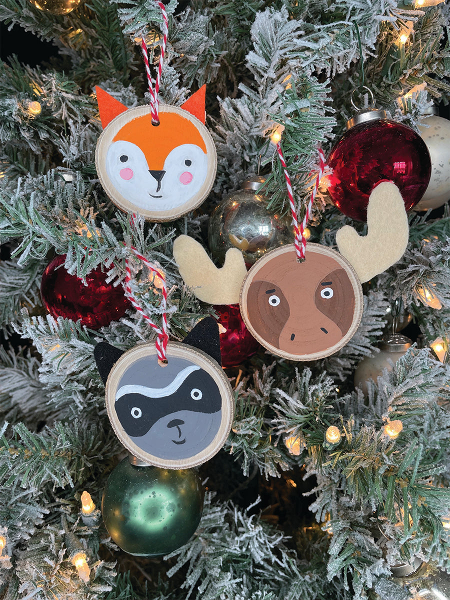 Paint Your Own Wooden Christmas Creature Ornaments